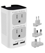 Universal European Travel Plug Adapter 220V To 110V Voltage Converter Us... - £51.93 GBP