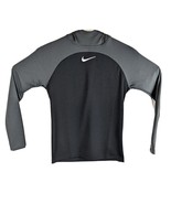 Kids Sports Hoodie Sweatshirt Nike Medium Gray  Black Layer Thin Sleeves - $25.74