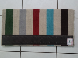 Casa Zia New Zealand Wool Saddle Blanket NEW Hunter Gray Red Teal Navy 3... - $79.99