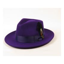 Bruno Capelo Hat Australian Wool Fedora Teardrop Crushable Bel Air BL595 Purple image 4