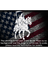 Grim Reaper Riding A Horse Car Van Truck Vinyl Decal US Seller - $126.41 MXN+