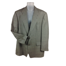 Hart Schaffner &amp; Marx Mens 44L Wool Blazer Sports Coat Micro Plaid Jacket USA - £22.53 GBP