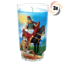 3x Cup Candle Saint Martin Knight Glass Candle | Long Burntime | Fast Shipping - £22.48 GBP