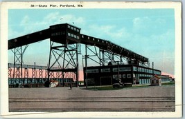State Pier Portland Vintage Maine Postcard - £6.92 GBP