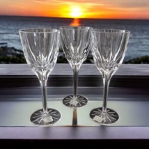 3 Mikasa Apollo Wine Glasses Crystal Goblets Elegant Classy Party Bridal... - $49.48