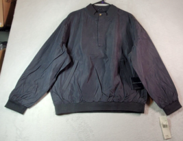 Nicklaus Golf Jacket Mens Large Black 100% Silk Water Resistant 1/4 Zip ... - £20.82 GBP