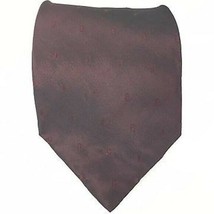 ZODIAC Necktie Made in Italy Burgundy Silk Touch - £11.20 GBP