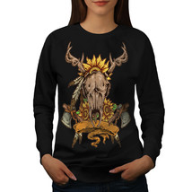 Wellcoda Native Indian Womens Sweatshirt, Deer Animal Casual Pullover Jumper - £23.30 GBP+