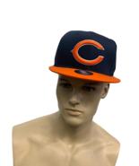 Team Apparel Youth Chicago Bears Flat Visor Snapback Cap, Orange/Navy, B... - £10.24 GBP