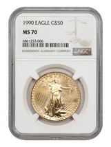 1990 $50 Gold Eagle NGC MS70 - £3,154.81 GBP