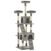 Cat Tree with Sisal Scratching Posts 170 cm Grey - £73.14 GBP