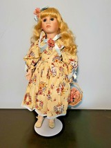 Seymour Mann, Inc. 1995 22&quot; Tall Porcelain Blonde Hair Doll w/ White Met... - £15.78 GBP