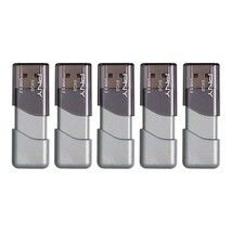 64Gb Turbo Attach 3 Usb 3.0 Flash Drive 5-Pack, Silver - £41.66 GBP