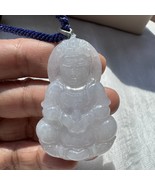 Myanmar Jadeite pendant-Icy lavender purple - image of Baoping Guanyin - $1,748.13 CAD