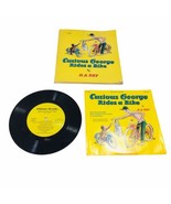 Vintage 1970&#39;s Curious George Rides A Bike Book and Record Printed in USA - $894.33 MXN