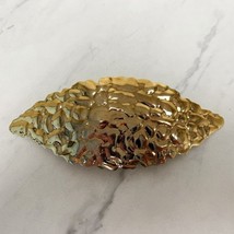 Vintage Neo Gold Tone Hammered Metal Belt Buckle - £14.86 GBP