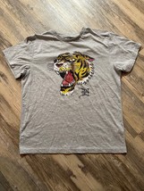 Ed Hardy Tiger Head Graphic T-Shirt Men&#39;s Medium Gray - £21.20 GBP