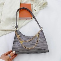 Fashion Women PU Leather Small  Underarm Bag Totes Ladies Vintage  Chain Solid C - £87.78 GBP