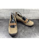 Merrell  Mary Jane Womens Plaza Bandeau Shoes Brown 8M Suede Wedge Moc S... - $360.37 MXN