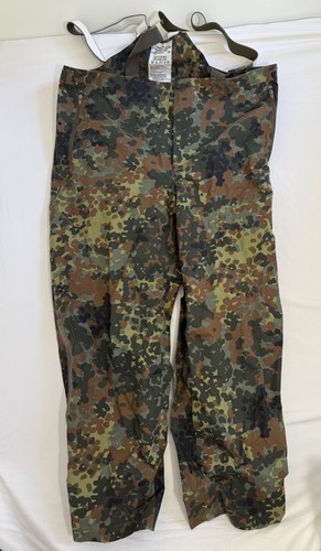 X-Large German Bundeswehr Flecktarn Wet Weather Waterproof Trousers Snow Pants Item image 6