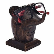 Handmade Wooden Elephant  Nose Shaped Spectacle Specs Eyeglass Holder  - £12.02 GBP