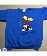 Mickey Mouse S Crewneck Sweatshirt Blue, Vintage Disney, Upside Down Han... - $17.82