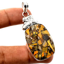 Copper Bumble Bee Jasper Handmade Christmas Gift Pendant Jewelry 2.30&quot; SA 5375 - £6.00 GBP