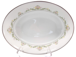 Noritake Early Spring Oval Vegetable Bowl 9.6in White Pink Yellow Floral... - $30.40
