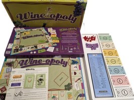 Wine-opoly Board GAME of Cork Popping Fun 2004 Late For The Sky Used COMPLETE  - $19.80