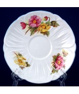 Shelley Begonia Oleander Shape Saucer w Blue Edge 13427 Bone China Engla... - $12.50