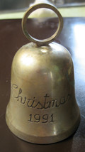 Vintage Silver Plated Bell &quot;Christmas 1991&quot; made by the International Silver Co. - £4.77 GBP
