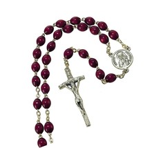 John Paul II, Crucifix with Burgundy Beads - £72.53 GBP