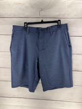 Hurley Nike Dri Fit Shorts Mens 36 Blue Stretch Performance 10&quot; Chino Short Golf - $14.01