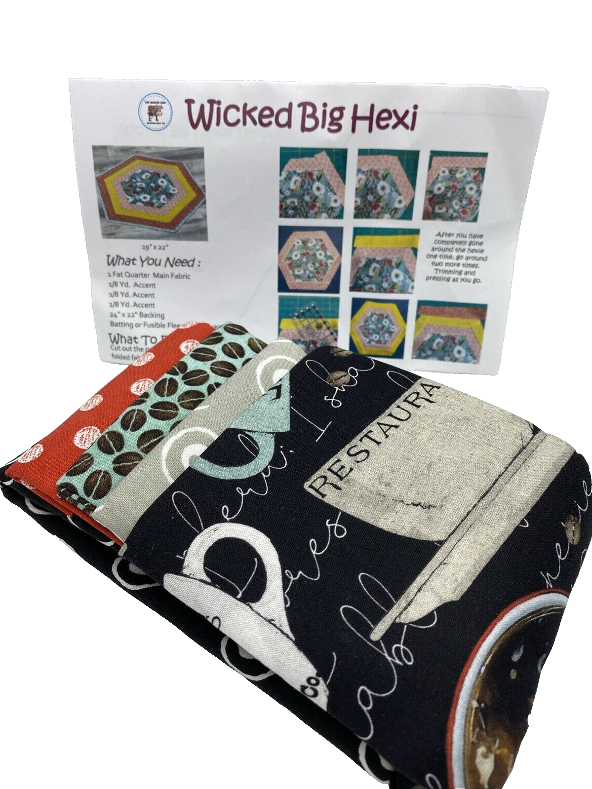 The Quilted Cow Wicked Big Hexi Quilting Kit NEW - $23.74
