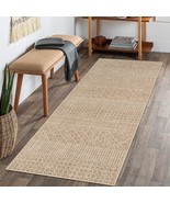 Lahome Farmhouse Geo Hallway Runner 2X6, Washable Beige Kitchen Runner R... - $843.73 MXN