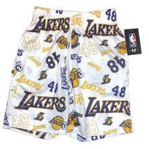 NBA Los Angeles Lakers Athletic Shorts UNK All Over Print Youth Size L (14-16) - £24.10 GBP