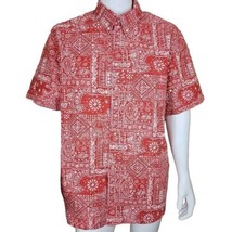 Reyn Spooner Hawaiian Cowboy Shirt Mens 2XL Red Bandana Reverse Print Ta... - $53.33