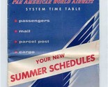 Pan American World Airways System Time Table effective April 25, 1954 - $67.32