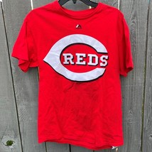 Cincinnati Reds Baseball Adult Men&#39;s Medium Red S/S Majestic T-Shirt MLB - £14.07 GBP