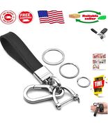 Durable Leather Key Organizer - Detachable with Carabiner &amp; Anti-Lost Fe... - $21.25 CAD