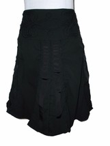 The Limited Embroidered Skirt, Size 2, black, knee Length - $11.88