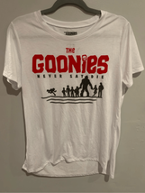 X-Large GOONIES Tshirt-White/Black Longtail S/S Licensed EUC Womens Small - £11.31 GBP