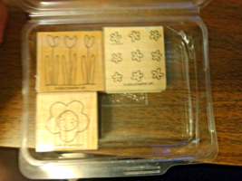 Stampin&#39; Up! Pocket full of Posies 3 Rubber Stamps Scrapbooking Flowers - $5.93