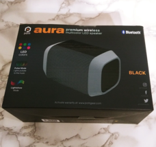 Aura Bluetooth Speaker rechargeable battery LED Lights - black, 6&quot; - $9.49