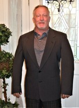Pierre Cardin Suit Coat Jacket Blazer Slate Gray Wool 42 - $34.64