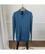 JOS. A. BANK Men&#39;s Blue Quarter 1/4 Button Sweater L - $36.33 CAD