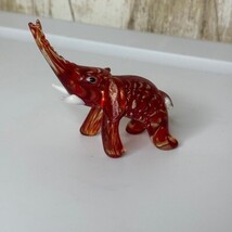 Lenox Glass Elephant Figurine Red Clear Swirls Collectible Decor - $550.85 MXN