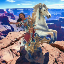 Vtg Ashton Drake Galleries Riding on Canyon Wind Sisters In Spirit Collection - $49.95