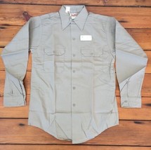 Vintage USA Made Red Camel Khaki Work Wear Long Sleeve Button Up Mens S 41&quot; - £39.30 GBP
