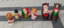 Plastic Mini Christmas Figures Santa Mrs Claus - $24.95